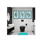 GAAGART 3'lü Ahşap Lamine Çerçeveli Mdf Banyo Tablosu Deniz Kabukları 50 x 70 gartNM2490