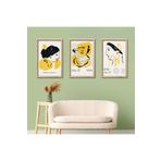 GAAGART 3'lü Ahşap Lamine Çerçeveli Mdf Tablo Antik Kadın Heykel 50 x 70 gartNM2136