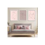 GAAGART 3'lü Ahşap Lamine Çerçeveli Mdf Tablo Çizgisel Sıkılan Kadın 50 x 70 gartNM2242