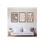 GAAGART 3'lü Ahşap Lamine Çerçeveli Mdf Tablo Minimalist Art 1920 40 x 60 gartNM2231