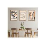 GAAGART 3'lü Ahşap Lamine Çerçeveli Mdf Tablo Minimalist Art 1920 40 x 60 gartNM2234