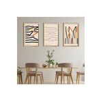GAAGART 3'lü Ahşap Lamine Çerçeveli Mdf Tablo Minimalist Art 1920 50 x 70 gartNM2233