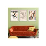 GAAGART 3'lü Ahşap Lamine Çerçeveli Mdf Tablo Minimalist Art 1920 50 x 70 gartNM2236