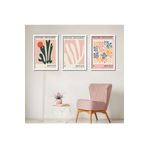 GAAGART 3'lü Ahşap Lamine Çerçeveli Mdf Tablo Papiers Henri Matisse 30 x 40 gartNM2322