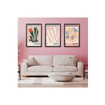 GAAGART 3'lü Ahşap Lamine Çerçeveli Mdf Tablo Papiers Henri Matisse 30 x 40 gartNM2325