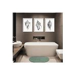 GAAGART 3'lü Ahşap Lamine Çerçeveli Mdf Tablo Siyah Deniz Kabukları 50 x 70 gartNM2485