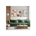 GAAGART 3'lü Ahşap Lamine Çerçeveli Mdf Tablo Soft Pembe Çiçekler 30 x 40 gartNM2563