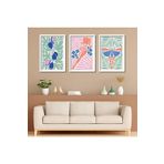 GAAGART 3'lü Ahşap Lamine Çerçeveli Mdf Tablo Soyut Kadın ve Yusufcuk 40 x 60 gartNM2181