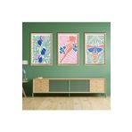 GAAGART 3'lü Ahşap Lamine Çerçeveli Mdf Tablo Soyut Kadın ve Yusufcuk 50 x 70 gartNM2185