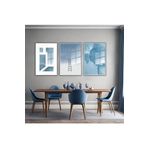 GAAGART 3'lü Metal Çerçeveli Cam Tablo Seti Bohem Mavi Tasarım 40 x 60 gartNM8826