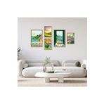 GAAGART 5'li Ahşap Lamine Çerçeveli Mdf Tablo Seti Doğa ve Deniz Manzara 30 x 40 gartNM2722