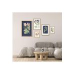 GAAGART 5'li Ahşap Lamine Çerçeveli Mdf Tablo Seti Floral Market 40 x 60 gartNM2739
