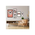 GAAGART 5'li Ahşap Lamine Çerçeveli Mdf Tablo Seti Kedi ve Sevgililer Günü 40 x 60 gartNM2754