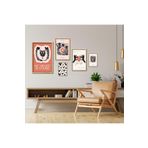 GAAGART 5'li Ahşap Lamine Çerçeveli Mdf Tablo Seti Kedi ve Sevgililer Günü 40 x 60 gartNM2756