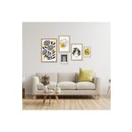 GAAGART 5'li Ahşap Lamine Çerçeveli Mdf Tablo Seti Modern Art Çizgisel 40 x 60 gartNM2743