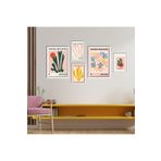 GAAGART 5'li Ahşap Lamine Çerçeveli Mdf Tablo Seti Pembe Henri Matisse 30 x 40 gartNM2688