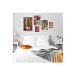 GAAGART 5'li Ahşap Lamine Çerçeveli Mdf Tablo Seti Renkli Asimetrik 40 x 60 gartNM2788