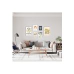 GAAGART 6'lı Ahşap Lamine Çerçeveli Mdf Tablo Seti Botanical Flowers 30 x 40 gartNM2814