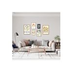 GAAGART 6'lı Ahşap Lamine Çerçeveli Mdf Tablo Seti Botanical Flowers 30 x 40 gartNM2816
