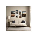 GAAGART 6'lı Ahşap Lamine Çerçeveli Mdf Tablo Seti Göl ve Yol Manzarası 30 x 40 gartNM2862