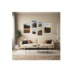 GAAGART 6'lı Ahşap Lamine Çerçeveli Mdf Tablo Seti Göl ve Yol Manzarası 30 x 40 gartNM2863