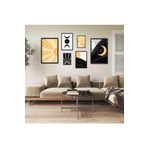GAAGART 6'lı Ahşap Lamine Çerçeveli Mdf Tablo Seti Güneş ve Ay Döngüsü 30 x 40 gartNM2831