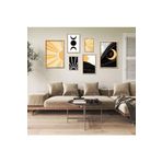 GAAGART 6'lı Ahşap Lamine Çerçeveli Mdf Tablo Seti Güneş ve Ay Döngüsü 30 x 40 gartNM2832
