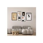 GAAGART 6'lı Ahşap Lamine Çerçeveli Mdf Tablo Seti Kadın ve Şekiller 30 x 40 gartNM2842