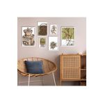 GAAGART 6'lı Ahşap Lamine Çerçeveli Mdf Tablo Seti Kahve Köşesi Teması 30 x 40 gartNM2803