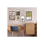 GAAGART 6'lı Ahşap Lamine Çerçeveli Mdf Tablo Seti Kahve Köşesi Teması 30 x 40 gartNM2804