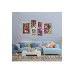 GAAGART 6'lı Ahşap Lamine Çerçeveli Mdf Tablo Seti Renkli Asimetrik 30 x 40 gartNM2846
