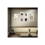 GAAGART 6'lı Ahşap Lamine Çerçeveli Mdf Tablo Seti Siyah Modern Kedi 30 x 40 gartNM2857