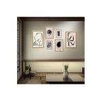 GAAGART 6'lı Ahşap Lamine Çerçeveli Mdf Tablo Seti Siyah Modern Kedi 30 x 40 gartNM2859