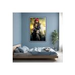 GAAGART Metal Çerçeveli Cam Tablo Karayip Korsanları Jack Sparrow 30 x 40 gartNM6545