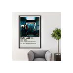 Gaagart Metal Çerçeveli Temperli Cam Tablo Film Afişi Fight Club 1999, 60 X 90