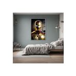 GAAGART Metal Çerçeveli Temperli Cam Tablo Film Karakteri Iron Man 60 x 90 gartNM5264