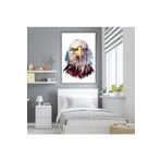 GAAGART Metal Çerçeveli Temperli Cam Tablo Karşıdan Kara Kartal 70 x 100 gartNM4717