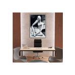 GAAGART Metal Çerçeveli Temperli Cam Tablo Taş İnsan Silüeti 30 x 40 gartNM4436