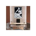 GAAGART Metal Çerçeveli Temperli Cam Tablo Taş İnsan Silüeti 70 x 100 gartNM4434