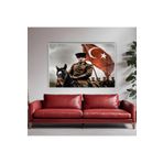 Gaagart Metal Çerçeveli Yatay Cam Ofis Duvar Tablosu Atatürk Görseli, 90 X 60