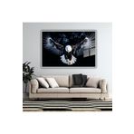 Gaagart Metal Çerçeveli Yatay Cam Tablo Kartal, 40 X 30