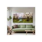 Gaagart Panoramik Kanvas Duvar Tablosu Yeşil Dere Ve Doğa Manzara, 120 X 60