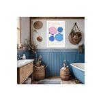 GAAGART Tekli Ahşap Lamine Çerçeveli Mdf Banyo Tablosu Deniz Kabukları 30 x 40 gartNM8066