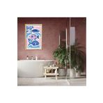 GAAGART Tekli Ahşap Lamine Çerçeveli Mdf Banyo Tablosu Mavi Balıklar 18 x 23 gartNM8044