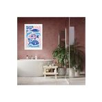 GAAGART Tekli Ahşap Lamine Çerçeveli Mdf Banyo Tablosu Mavi Balıklar 18 x 23 gartNM8048