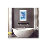 GAAGART Tekli Ahşap Lamine Çerçeveli Mdf Banyo Tablosu Mavi Yosunlar 18 x 23 gartNM8060