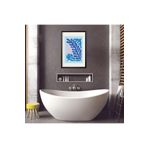 GAAGART Tekli Ahşap Lamine Çerçeveli Mdf Banyo Tablosu Mavi Yosunlar 30 x 40 gartNM8061