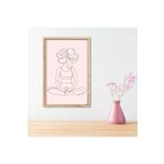 GAAGART Tekli Ahşap Lamine Çerçeveli Mdf Tablo Çizgisel Burmese Oturuşu 18 x 23 gartNM8018