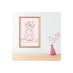 GAAGART Tekli Ahşap Lamine Çerçeveli Mdf Tablo Çizgisel Burmese Oturuşu 50 x 70 gartNM8017