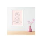 GAAGART Tekli Ahşap Lamine Çerçeveli Mdf Tablo Çizgisel Burmese Oturuşu 50 x 70 gartNM8023